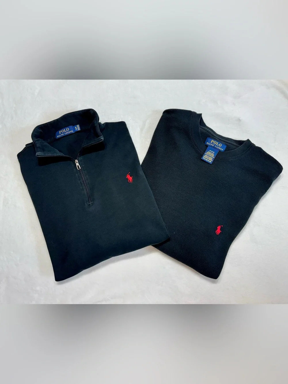 *BUNDLE* Polo Ralph Lauren Embroidered Logo Half Zip Pullover/Long Sleeve Shirt